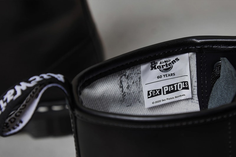Sex Pistols Dr Martens 1461 1460 menswear streetwear spring summer 2020 collection god save the queen malcom mclaren bill grundy incident punk rock anarchy in the uk united kingdom england booots shoes footwear leather kicks airwair