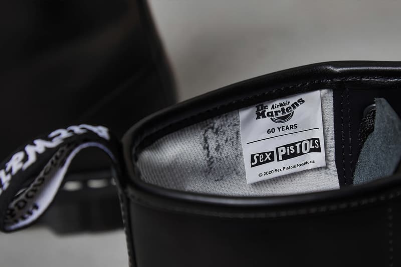 Sex Pistols Dr Martens 1461 1460 menswear streetwear spring summer 2020 collection god save the queen malcom mclaren bill grundy incident punk rock anarchy in the uk united kingdom england booots shoes footwear leather kicks airwair
