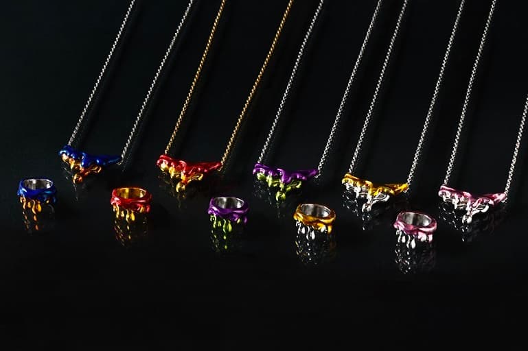 neon genesis Evangelion x Q-pot Jewelry Capsule Release Info necklaces rei ayanami Katsuragi Misato mech biscuit pendant pill 9mg spear of longinus eva unit
