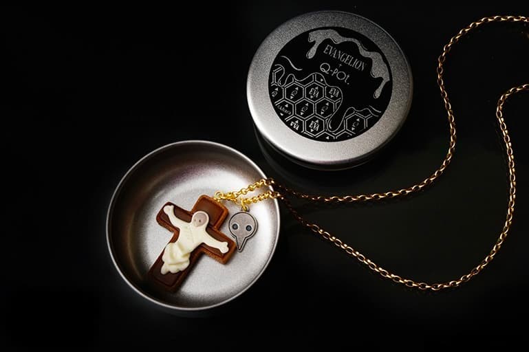 neon genesis Evangelion x Q-pot Jewelry Capsule Release Info necklaces rei ayanami Katsuragi Misato mech biscuit pendant pill 9mg  spear of longinus eva unit 