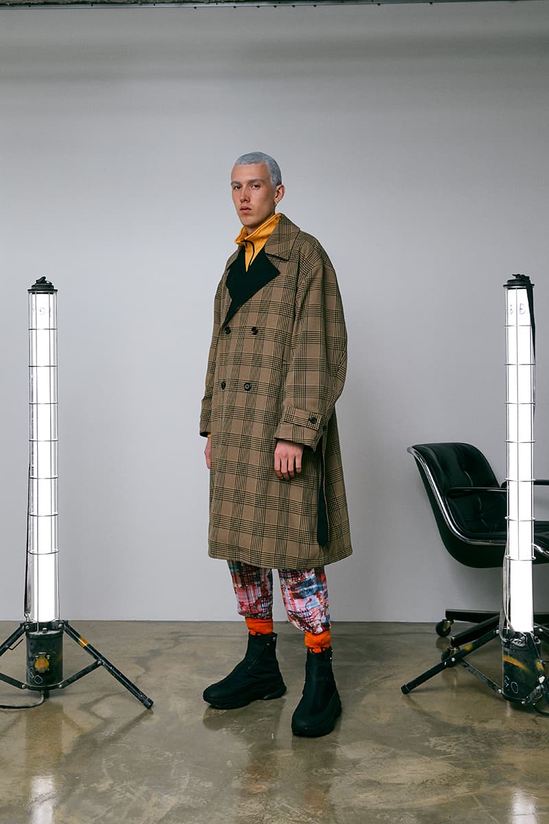 FLAGSTUFF Fall Winter 2020 Lookbook menswear streetwear collection visuals japanese designer coats jackets t shirts graphics pants trousers slacks