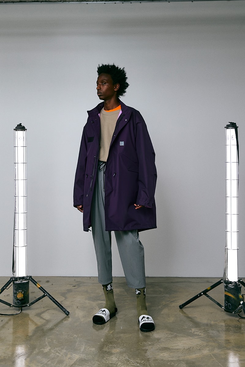 FLAGSTUFF Fall Winter 2020 Lookbook menswear streetwear collection visuals japanese designer coats jackets t shirts graphics pants trousers slacks