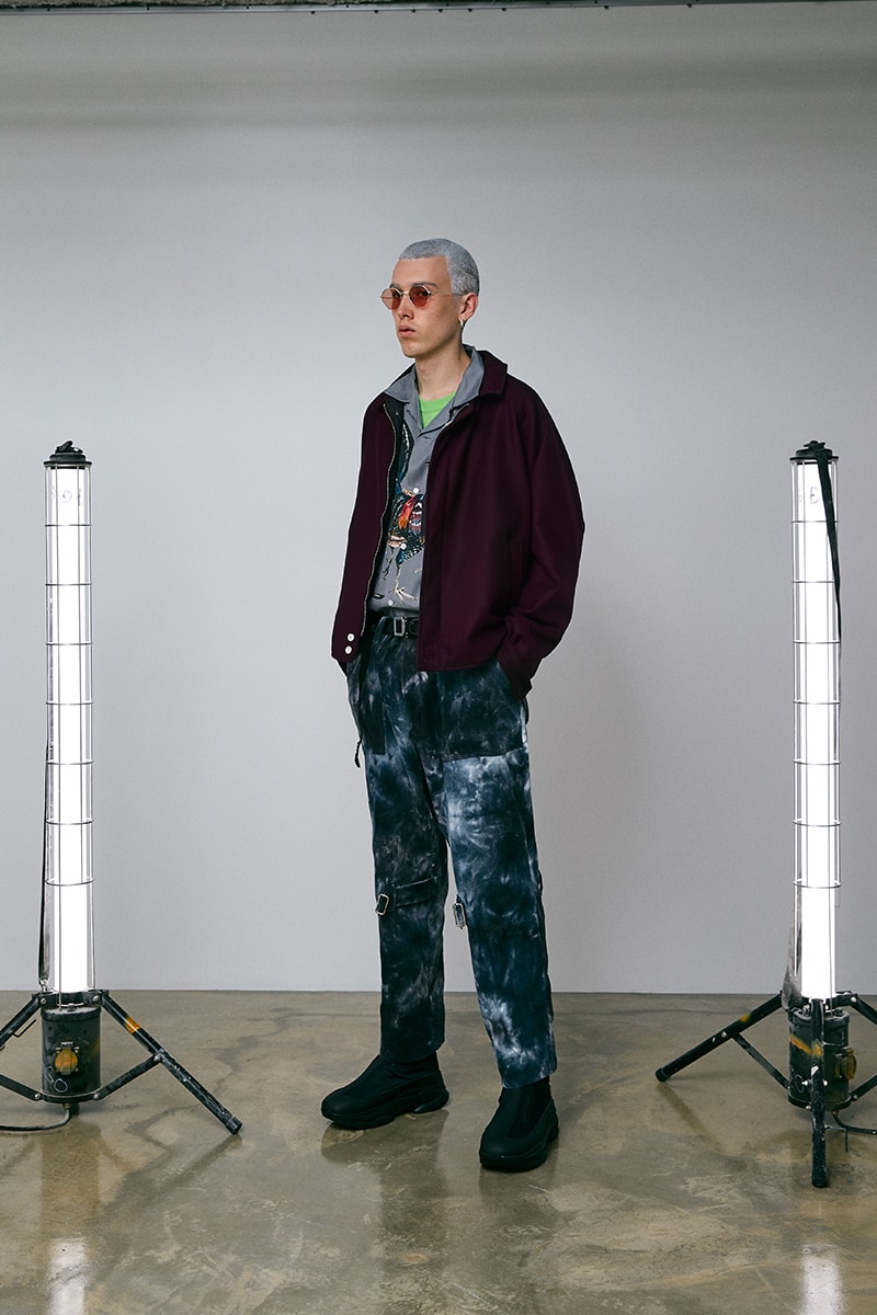 FLAGSTUFF Fall Winter 2020 Lookbook menswear streetwear collection visuals japanese designer coats jackets t shirts graphics pants trousers slacks