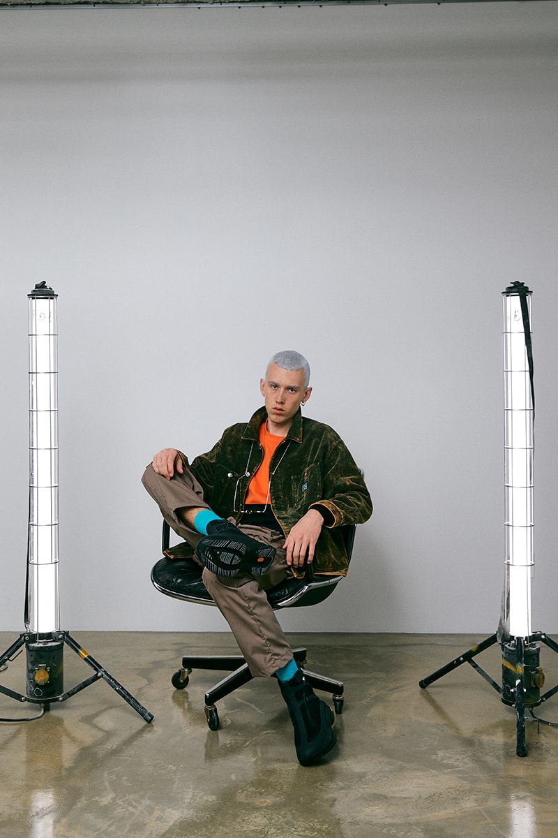 FLAGSTUFF Fall Winter 2020 Lookbook menswear streetwear collection visuals japanese designer coats jackets t shirts graphics pants trousers slacks