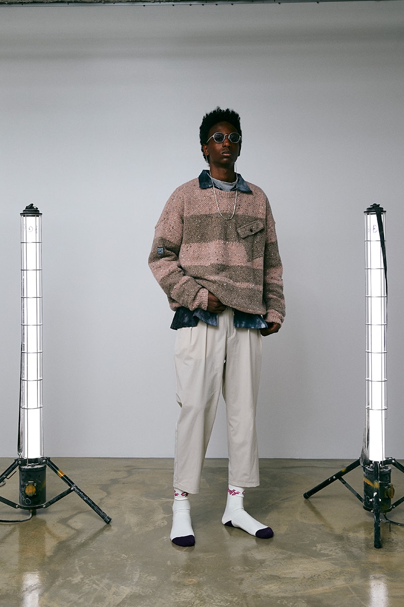 FLAGSTUFF Fall Winter 2020 Lookbook menswear streetwear collection visuals japanese designer coats jackets t shirts graphics pants trousers slacks