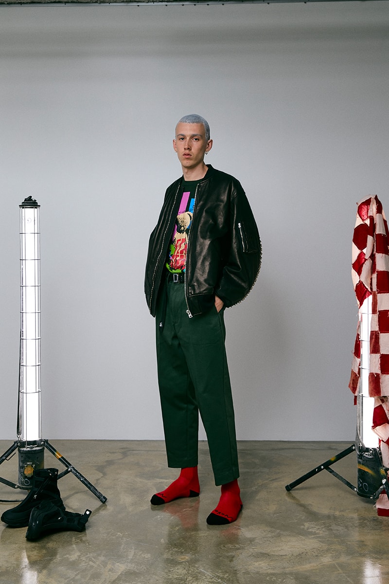 FLAGSTUFF Fall Winter 2020 Lookbook menswear streetwear collection visuals japanese designer coats jackets t shirts graphics pants trousers slacks