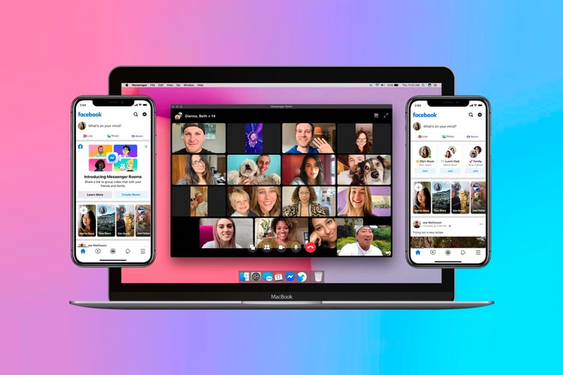 Facebook Drop in Video Chat Room News Facebook Rooms video call chat houseparty apps messenger Mark Zuckerberg 