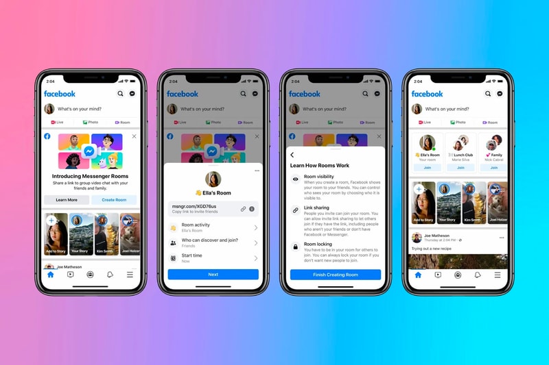 Facebook Drop in Video Chat Room News Facebook Rooms video call chat houseparty apps messenger Mark Zuckerberg 