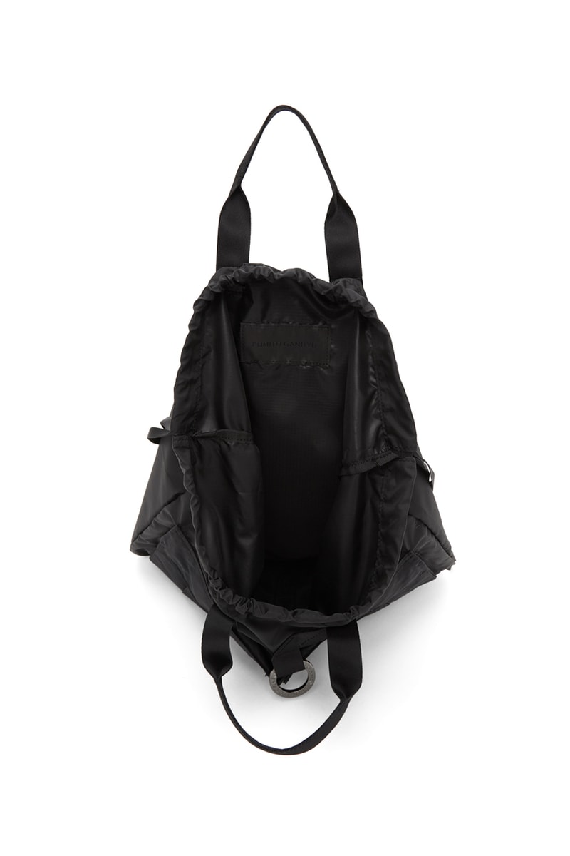Fumito Ganryu Two Way Military Tote Bags khaki olive drawstrings backpack accessories gym bag menswear streetwear spring summer 2020 collection ripstop logo branding japanese japan carrying solutions 
