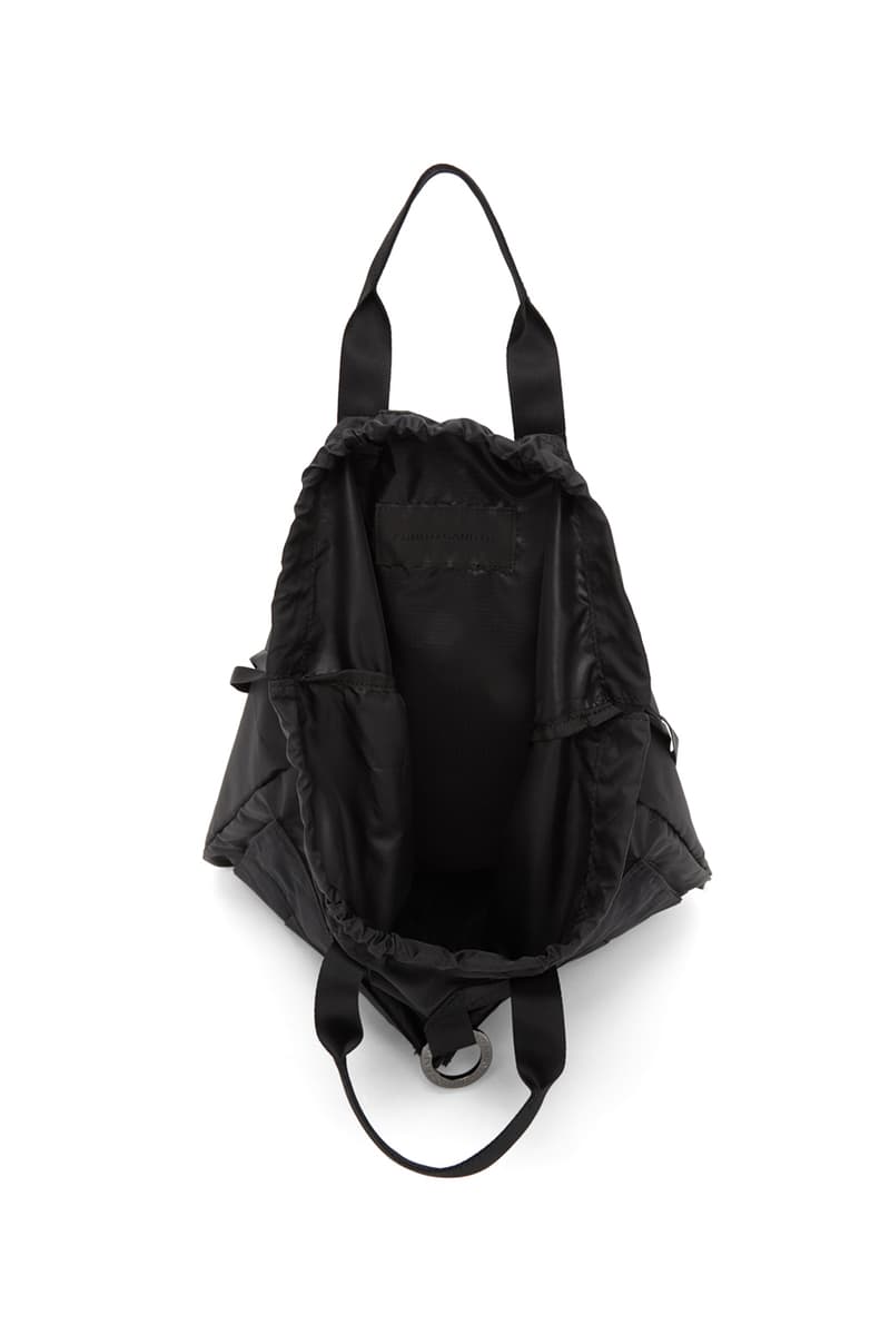 Fumito Ganryu Two Way Military Tote Bags khaki olive drawstrings backpack accessories gym bag menswear streetwear spring summer 2020 collection ripstop logo branding japanese japan carrying solutions