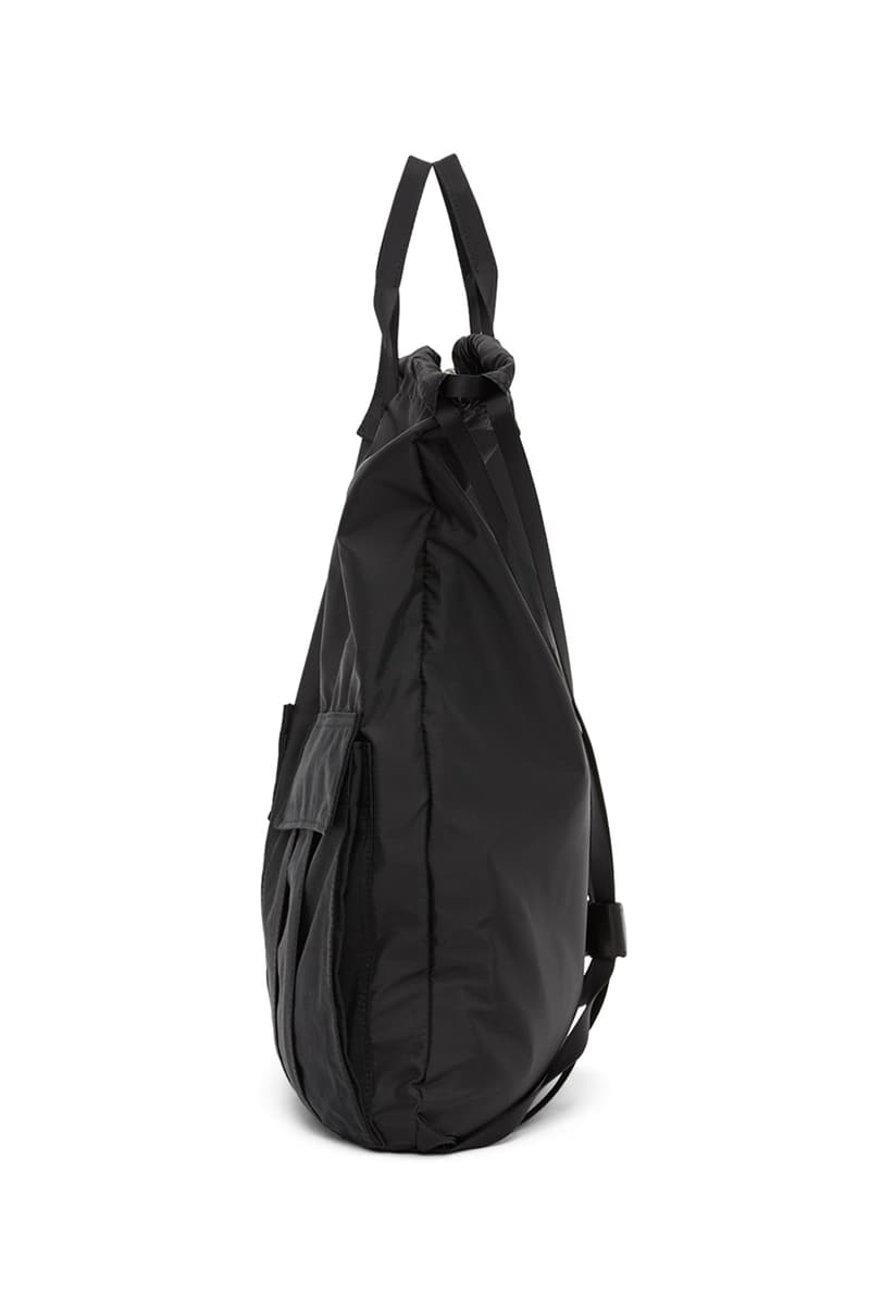 Fumito Ganryu Two Way Military Tote Bags khaki olive drawstrings backpack accessories gym bag menswear streetwear spring summer 2020 collection ripstop logo branding japanese japan carrying solutions
