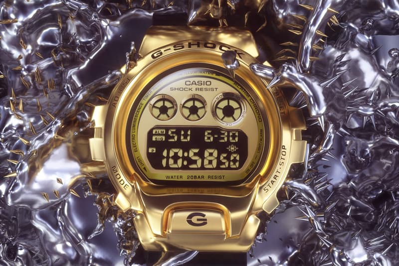 G-SHOCK DW6900 GM6900 series GOLD RED SILVER 1990 Eric Haze LRG Mister Cartoon and Krink UNDEFEATED MEDICOM TOY CLOT Third Eye new colors materials and a finish glass fiber reinforced resin case molded bezel pop culture fashion art music