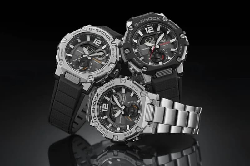 casio g shock steel gst b300 watches accessories digital analog carbon fiber core guard resin technology 