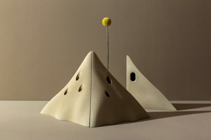 Greece is for Lovers & Sandhelden 'Heaps' Modular Flower Vase 3D Printed Quartz Sand Mediterranean Dune