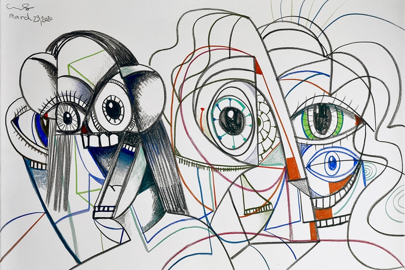 hauser and wirth gallery art george condo online drawings exhibition distanced figures social isolation sales world health organization distancing coronavirus covid-19