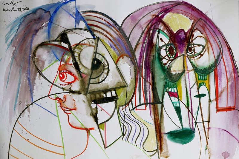 hauser and wirth gallery art george condo online drawings exhibition distanced figures social isolation sales world health organization distancing coronavirus covid-19