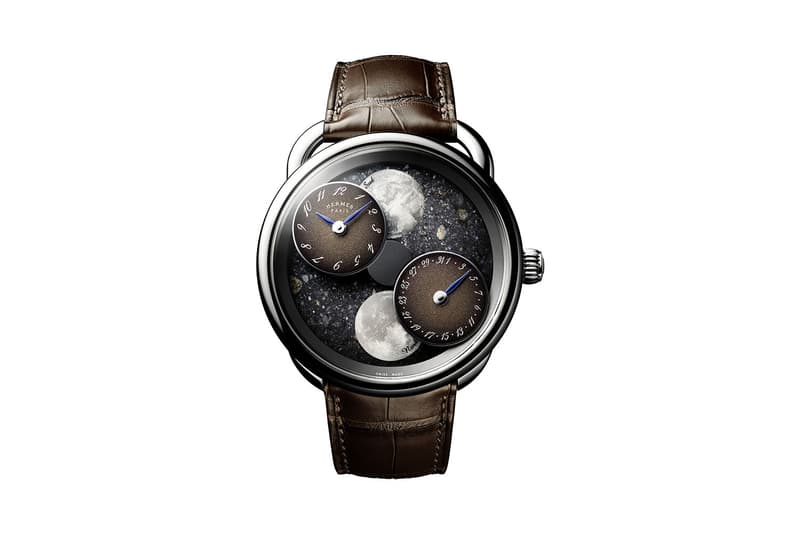 Hermès' Arceau L’Heure de la Lune Meteorite Dial Mars Sahara Desert space rare moonphase watches wristwatches moon 