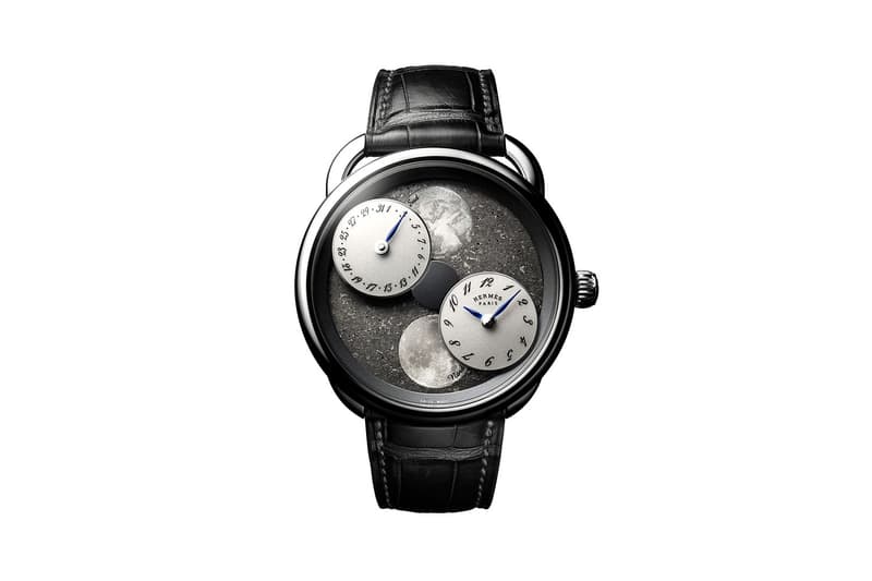 Hermès' Arceau L’Heure de la Lune Meteorite Dial Mars Sahara Desert space rare moonphase watches wristwatches moon 