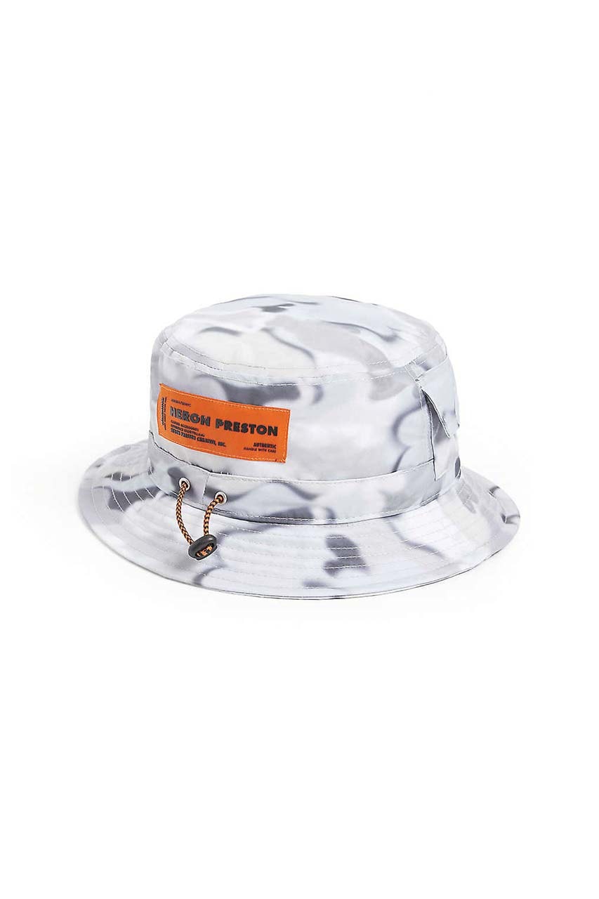 heron preston camouflage printed print nylon bucket hat ss20 spring summer 2020 concrete jungle collection