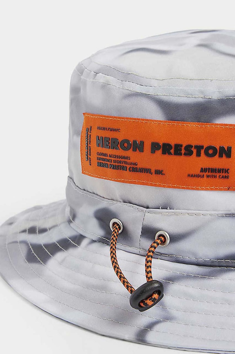 heron preston camouflage printed print nylon bucket hat ss20 spring summer 2020 concrete jungle collection