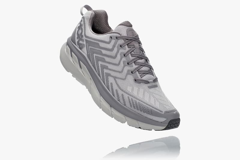 hoka one one outdoor voices clifton silver blue grey release date info photos price