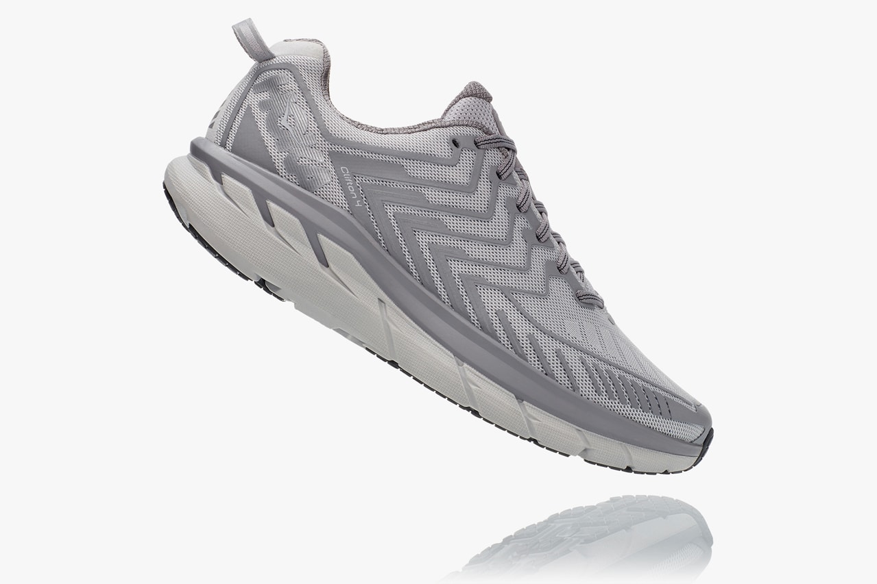 hoka one one outdoor voices clifton silver blue grey release date info photos price