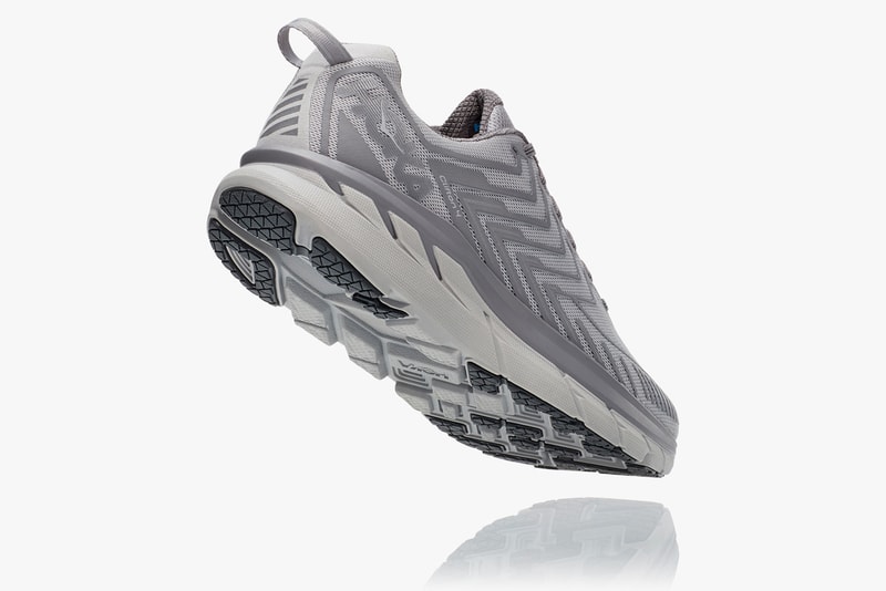 hoka one one outdoor voices clifton silver blue grey release date info photos price