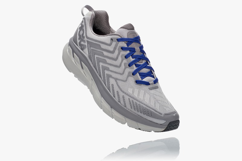hoka one one outdoor voices clifton silver blue grey release date info photos price