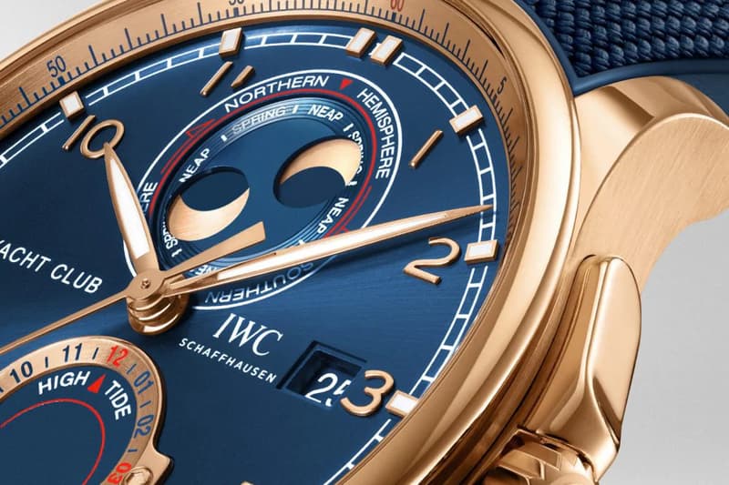 IWC 2020 Portugieser Yacht Club Moon & Tide Watch timepiece release date info price gold