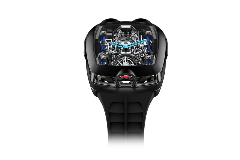 Bugatti x Jacob & Co. Chiron Tourbillon Watch News hypercars w16 engine art movement power reserve New York Supercar Rich Luxury 