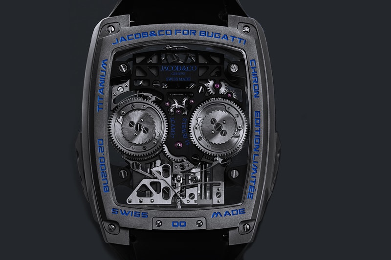 Bugatti x Jacob & Co. Chiron Tourbillon Watch News hypercars w16 engine art movement power reserve New York Supercar Rich Luxury 