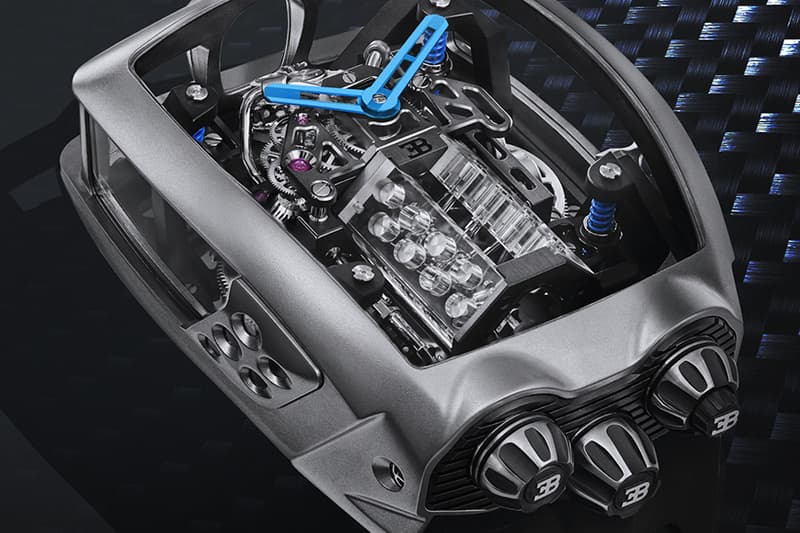 Bugatti x Jacob & Co. Chiron Tourbillon Watch News hypercars w16 engine art movement power reserve New York Supercar Rich Luxury