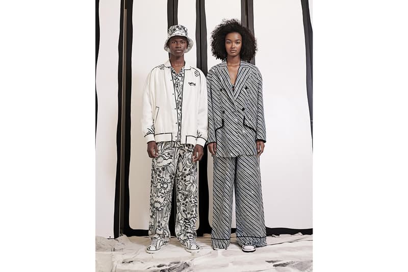 Fendi & Joshua Vides Collection Skirts Jackets Bags White Black Bucket Hats Caps Socks T-shirts Shorts Sneakers Blazers Stripes Flowers Marker
