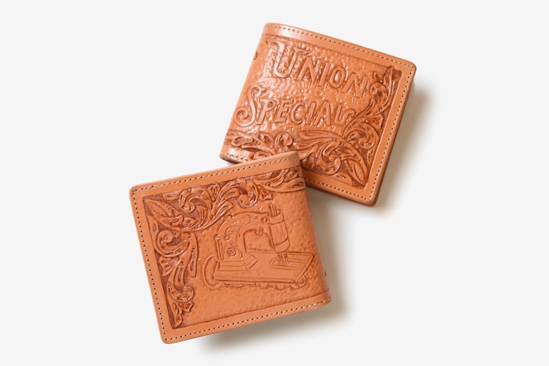 KAPITAL natural Leather Hand Carved Sewing Machine motif Wallet union special drop release info