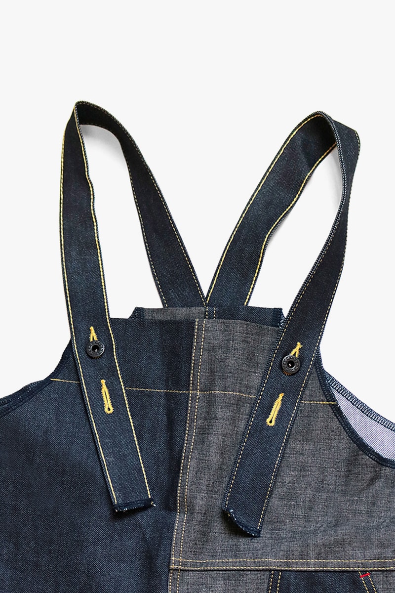 KAPITAL Denim HAPPY Overalls menswear streetwear japanese label brand okayama spring summer 2020 collection indigo white deconstructed kountry japan