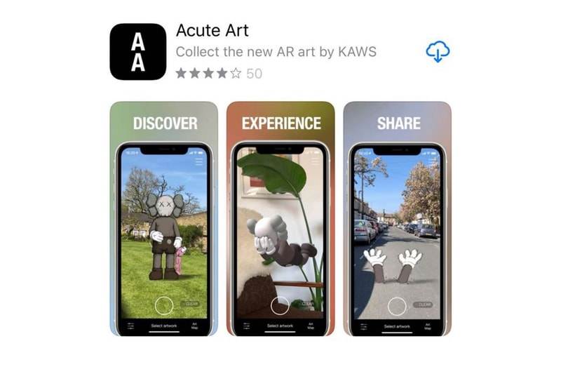 kaws acute art augmented reality drawings 