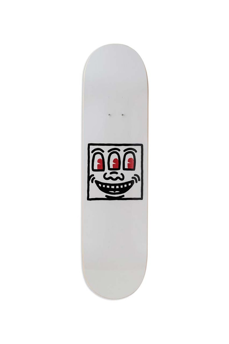 keith haring untitled 1984 skateboard skate deck triptych art artist graffiti ss20 moma design store release skateboards