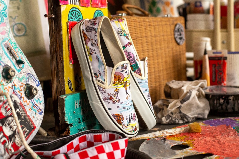 Kide Baharudin Vans Collection Release custom culture winner collaboration Classic White Marshmallow Authentic SF Slide On