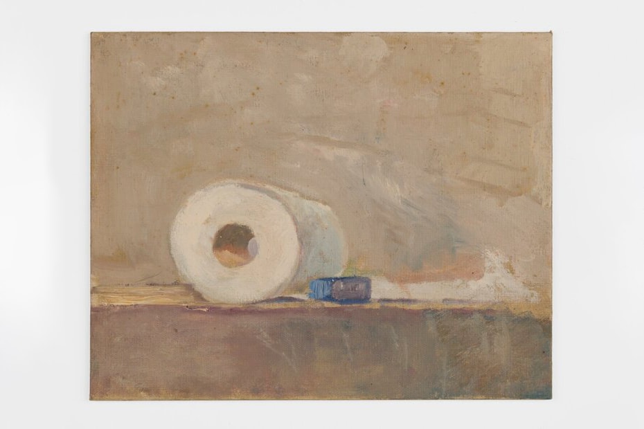 Kinkade Family Foundation & NADA Print Release Toilet Paper Roll Painting Thomas Kinkade Oil on Canvas 'Untitled (Toilet Paper)'