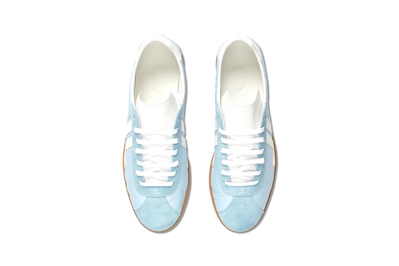 Lanvin JL Low Top Sneaker "Light Blue/White" "Ecru/Green" Camel Rubber Sole Unit Shoes Footwear Release Information Drop Date Bruno Sialelli Retro Design HBX