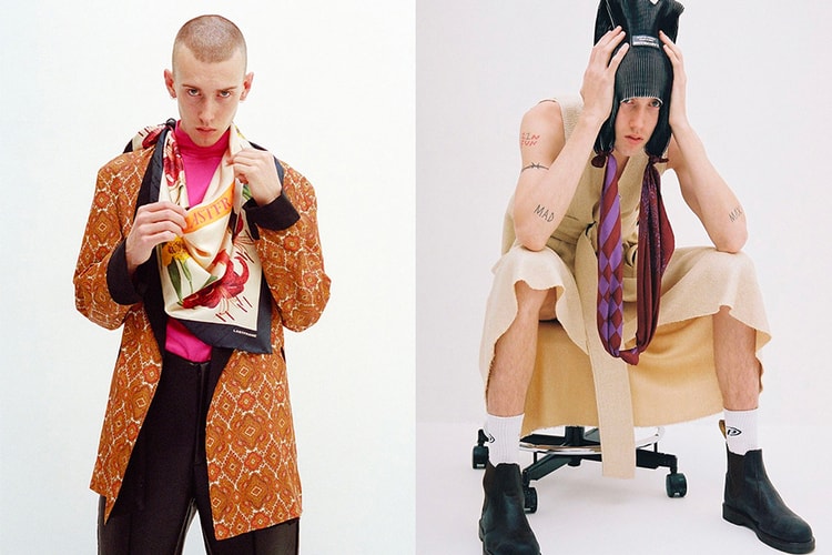 LASTFRAME Delivers Vibrant Silk Scarves & Two-Tone Knit Bags for FW20