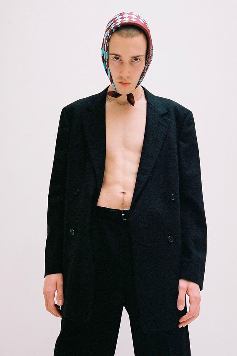 LASTFRAME FW20 Collection Lookbook fall/winter 2020 knit bags scarves accessories silk polyester yarn nana-nana takanohiro okude