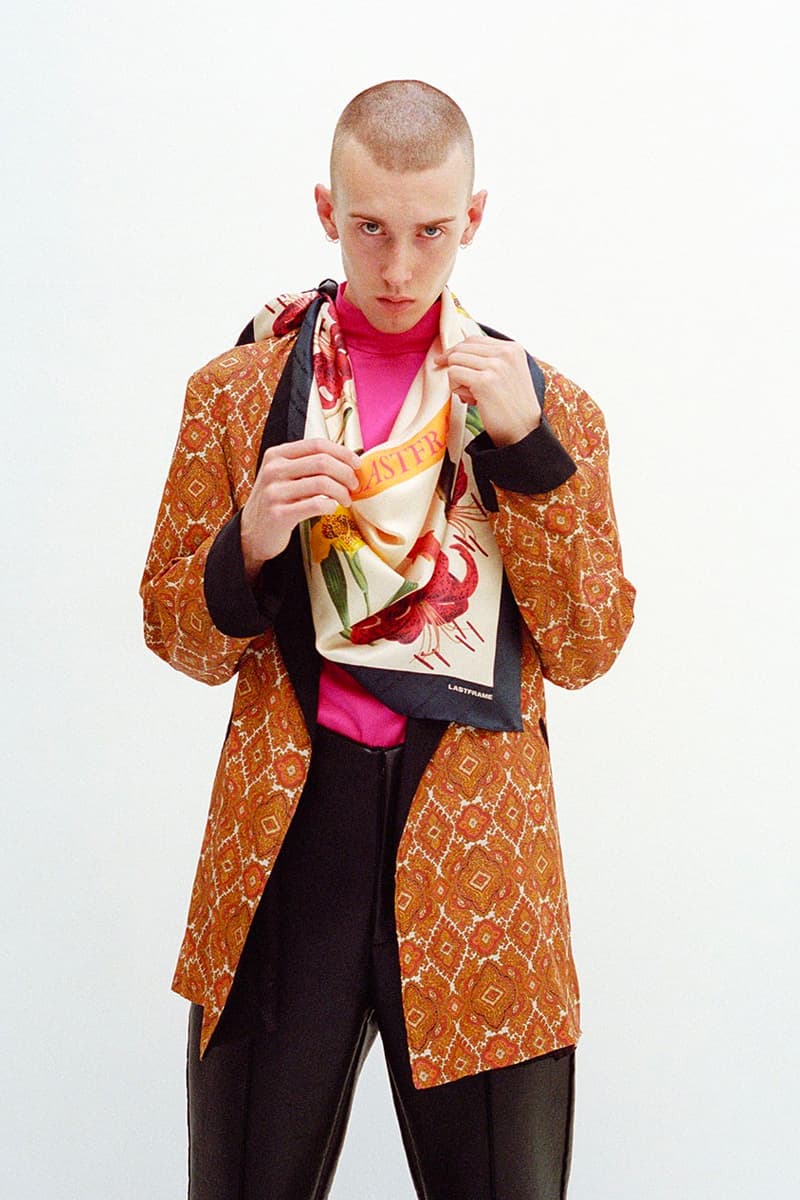 LASTFRAME FW20 Collection Lookbook fall/winter 2020 knit bags scarves accessories silk polyester yarn nana-nana takanohiro okude