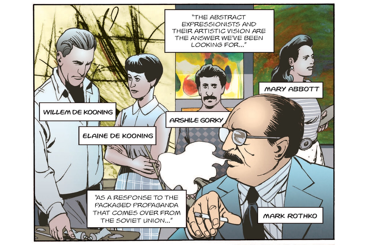 Laurence King Jackson Pollock Graphic Novel 'Pollock Confidential: A Graphic Novel' Comic Strip Book Painting Canvas Dripping