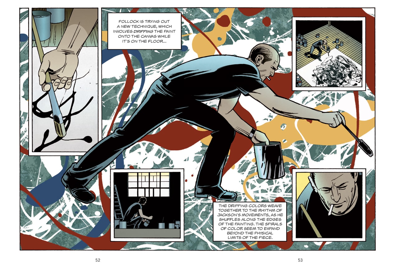 Laurence King Jackson Pollock Graphic Novel 'Pollock Confidential: A Graphic Novel' Comic Strip Book Painting Canvas Dripping