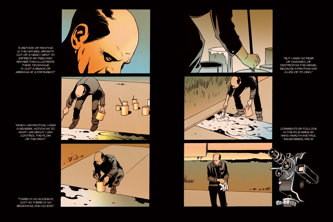 Laurence King Jackson Pollock Graphic Novel 'Pollock Confidential: A Graphic Novel' Comic Strip Book Painting Canvas Dripping