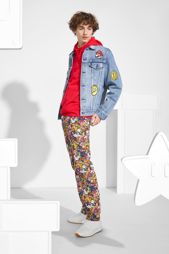 levis super mario nintendo collaboration capsule release info denim overalls faded jacket pants mens women