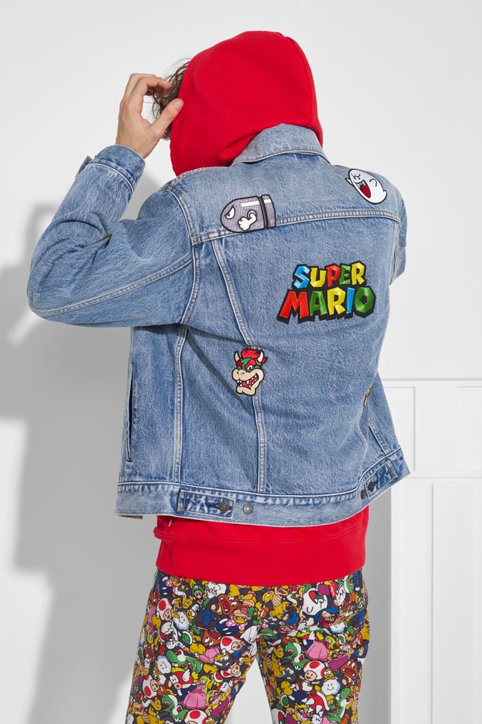 levis super mario nintendo collaboration capsule release info denim overalls faded jacket pants mens women