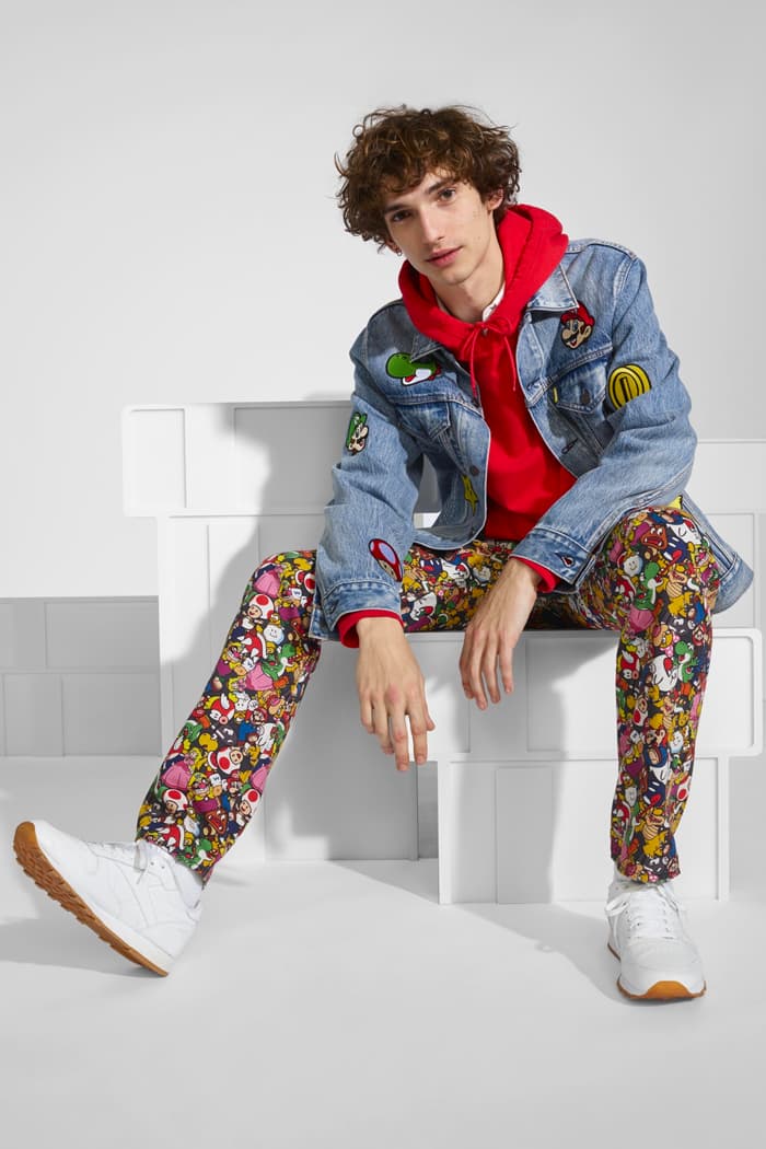 levis super mario nintendo collaboration capsule release info denim overalls faded jacket pants mens women
