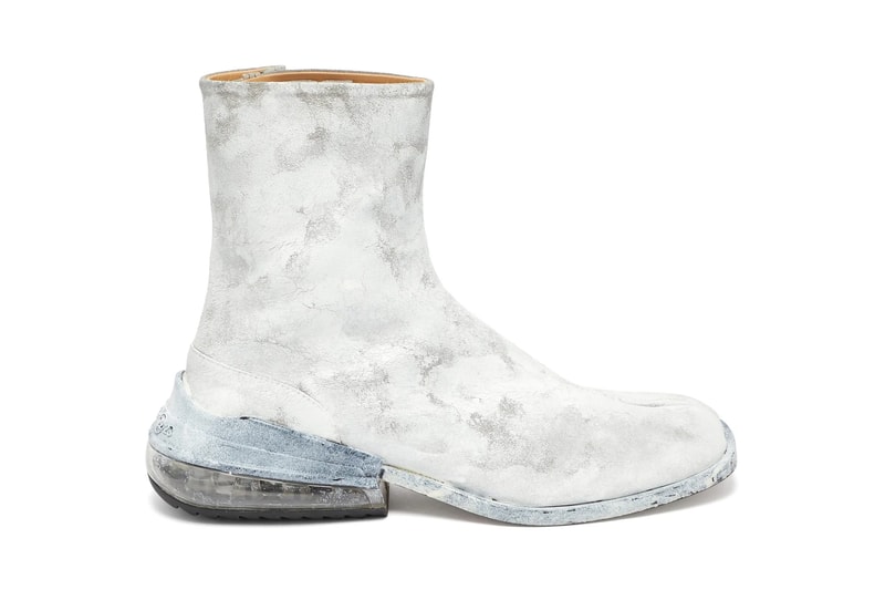 Maison Margiela Tabi Airbag Tabi Ankle Boots Release  Matchesfashion retail painted cracked paint MMM boots footwear tabi split-toe Antwerp 
